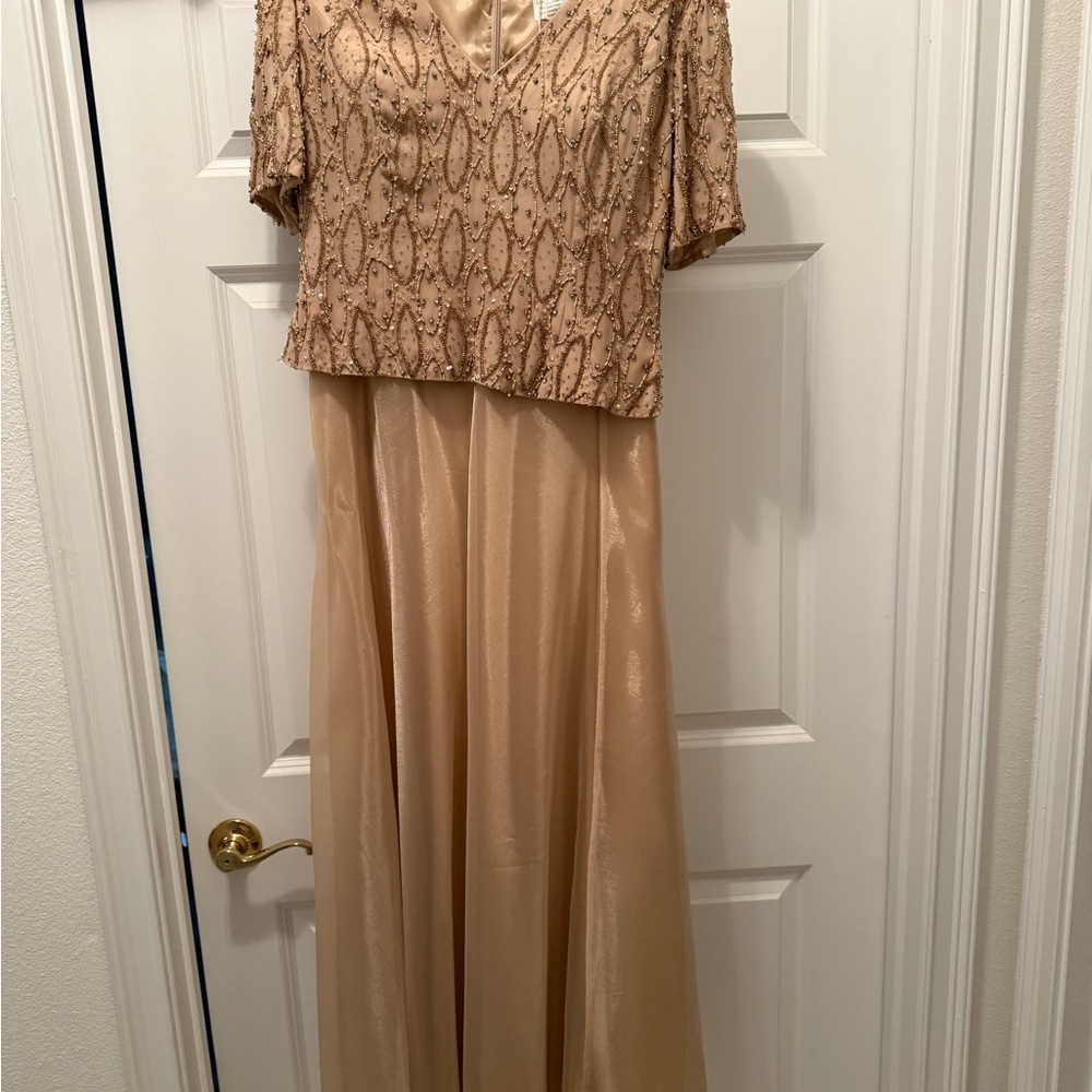 Elegant Tan Evening Gown